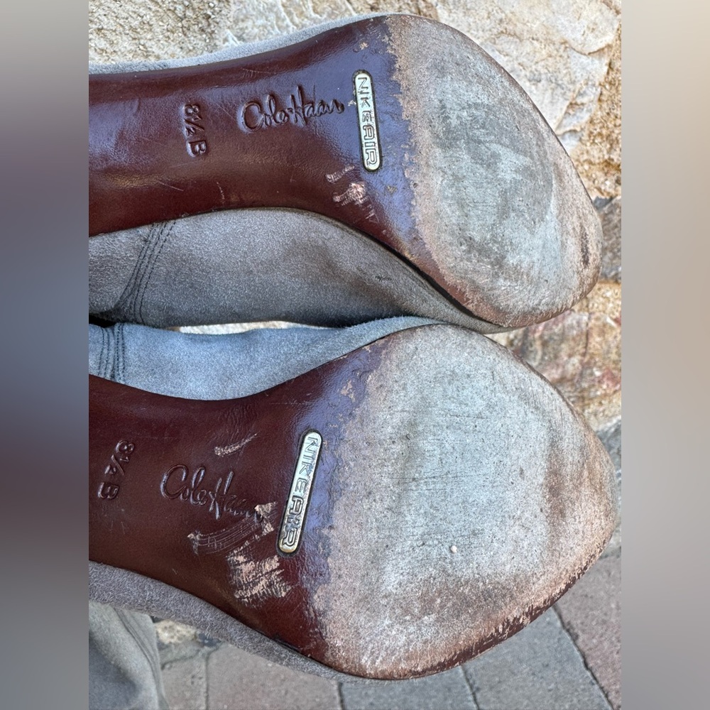 Cole Haan Nike Air Gray Suede Tall Boots Women’s 8.5 - Picture 12 of 13